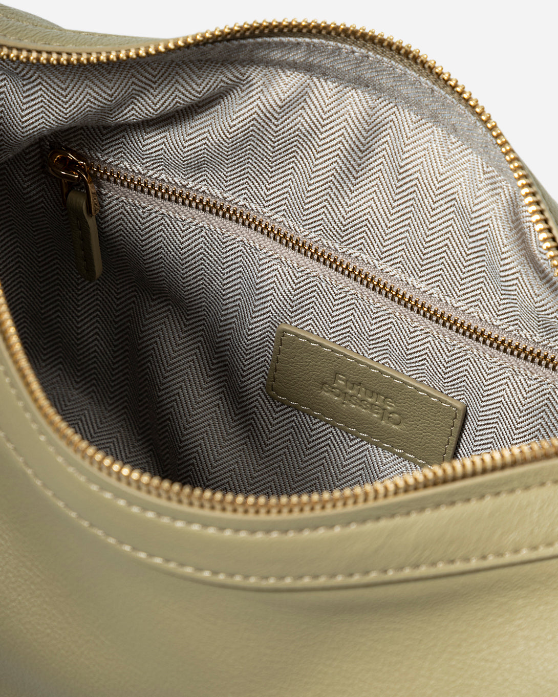 Earthy Olive Medium Dumpling Crossbody Womens Curve Shaped Crossbody Shoulder Bag Medium Leather Accessories Bag