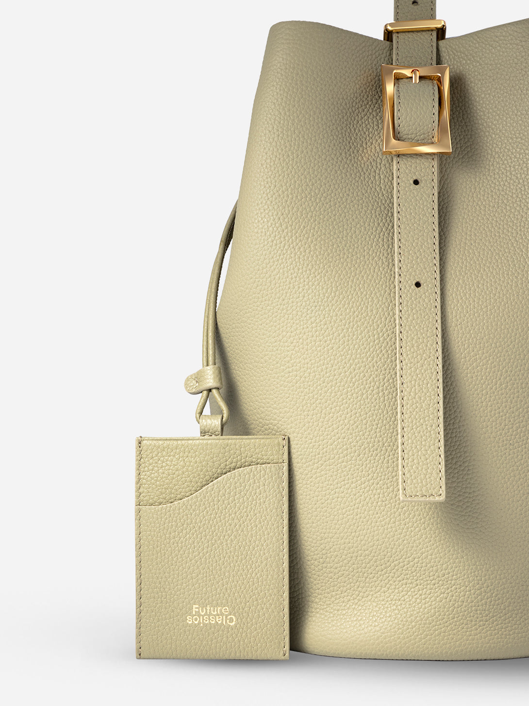 Earthy Olive Medium Convertible Bucket Womens Leather Medium Size Bucket Bag Womens Shoulder Bag Green