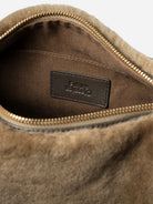 Lead Grey X Shearling Small Sheepskin Loaf Crossbody Womens Small Loaf Shoulder Handbag Sheepskin Exterior Small Accessories Bag