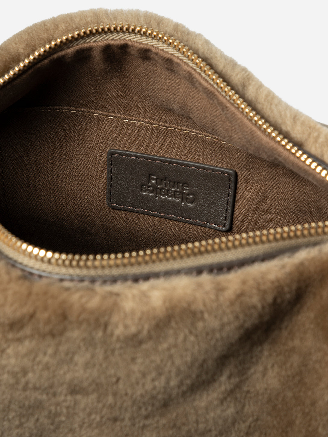 Lead Grey X Shearling Small Sheepskin Loaf Crossbody Womens Small Loaf Shoulder Handbag Sheepskin Exterior Small Accessories Bag