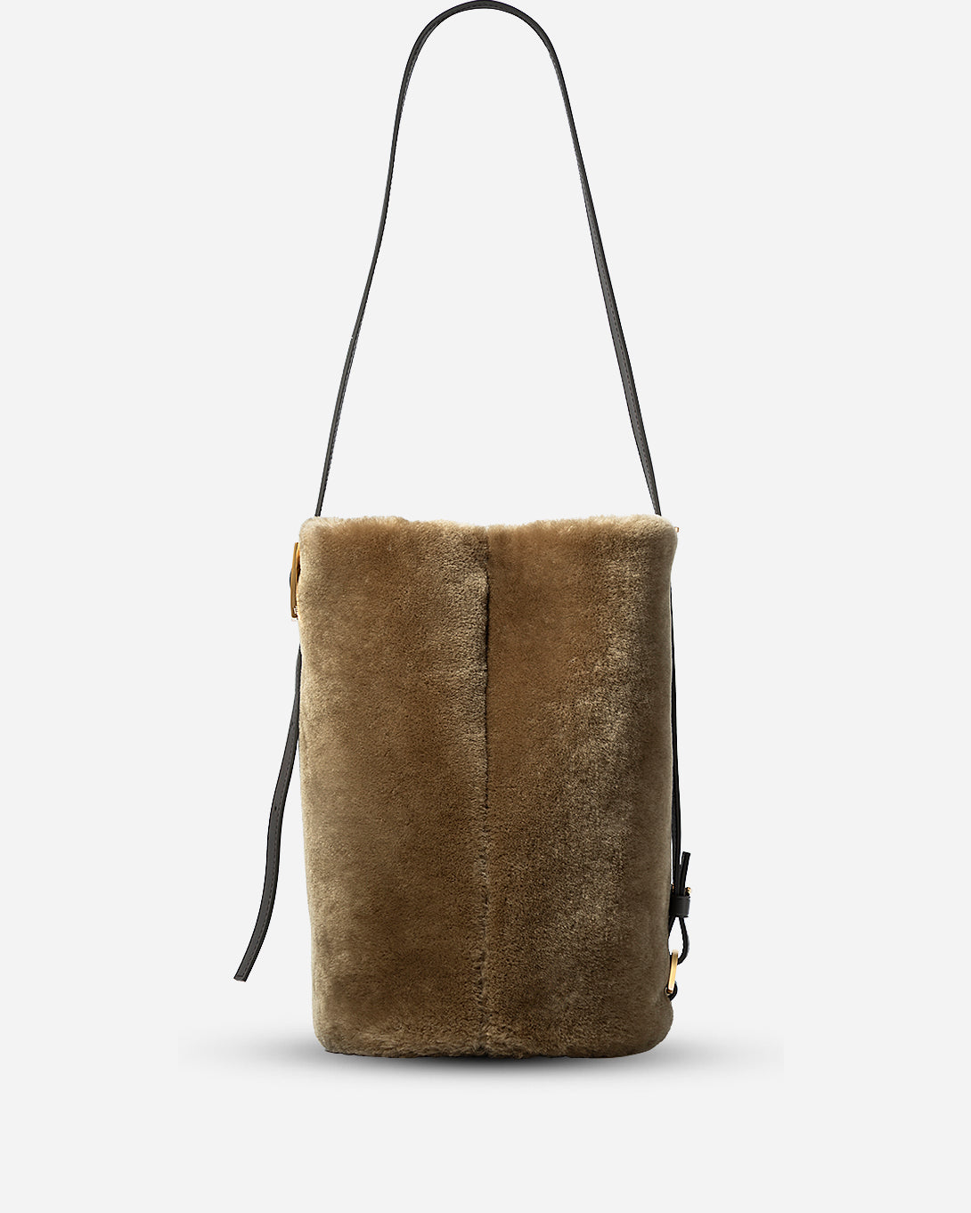 Lead Grey X Shearling Medium Sheep Convertible Bucket Womens Sheepskin Leather Bucket Back Medium Size Shoulder Bag