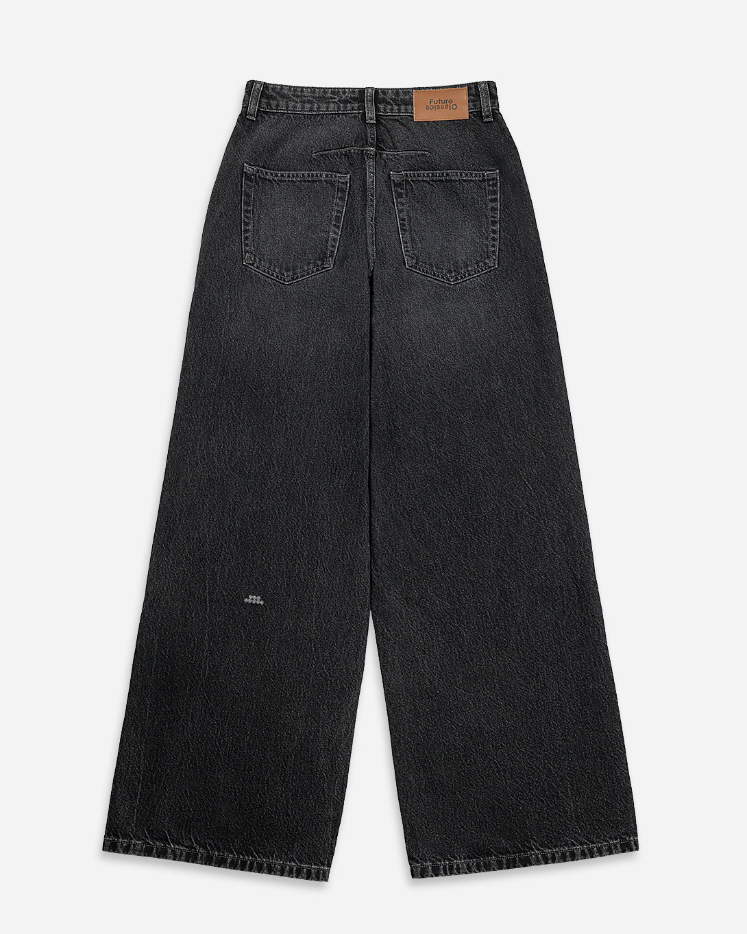 Dk Grey Denim Loose Fit Jeans Dark Grey Womens Wide Leg Baggy Denim Jeans Dark Grey Wash Denim