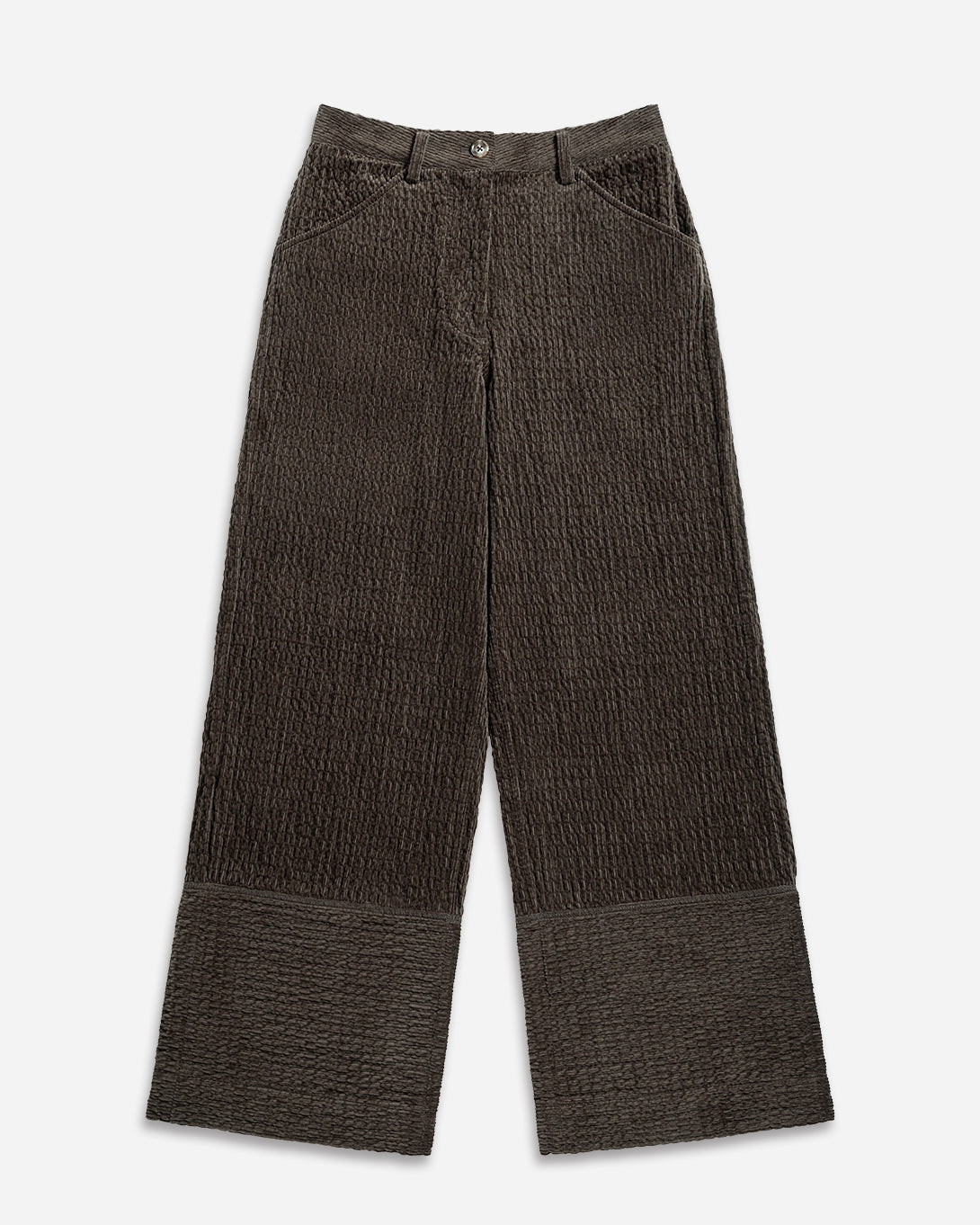 Dk Cedar Corduroy Trousers Corduroy Womens Wide Leg Trousers Two Tone Pants Textured Womens Pants