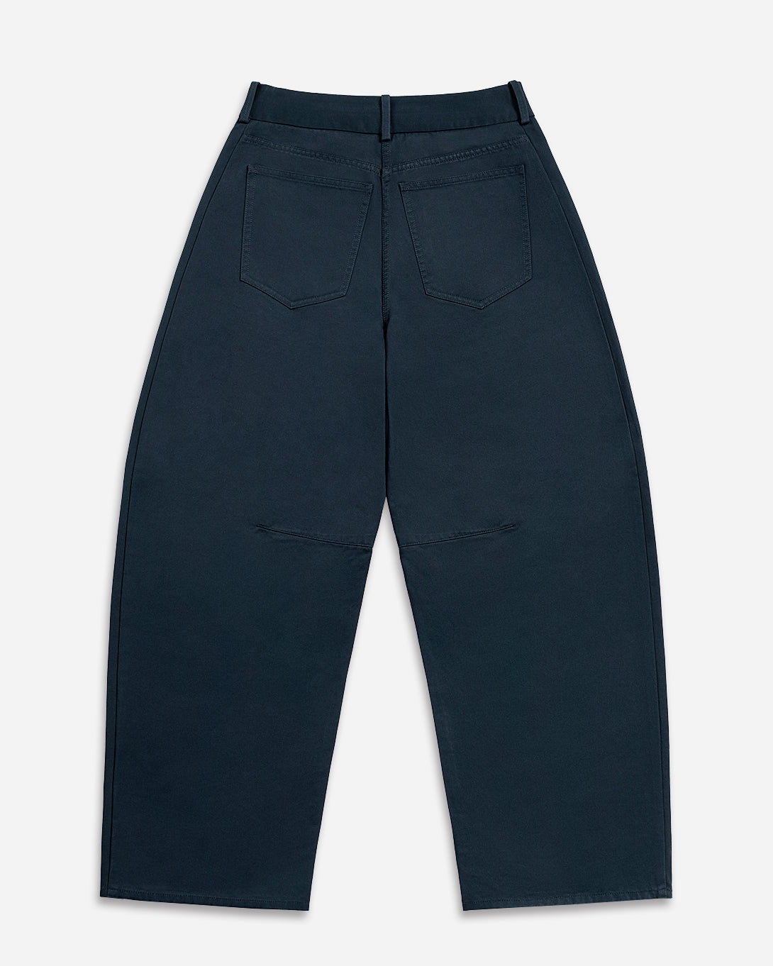 Carbon Round Trousers Womens Shaped Trouser Pants Wide Leg Trousers Cotton Fabric
