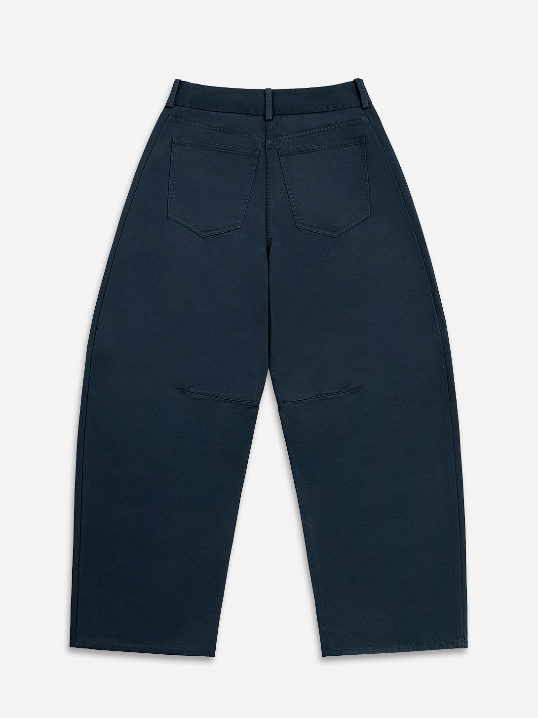 Carbon Round Trousers Womens Shaped Trouser Pants Wide Leg Trousers Cotton Fabric