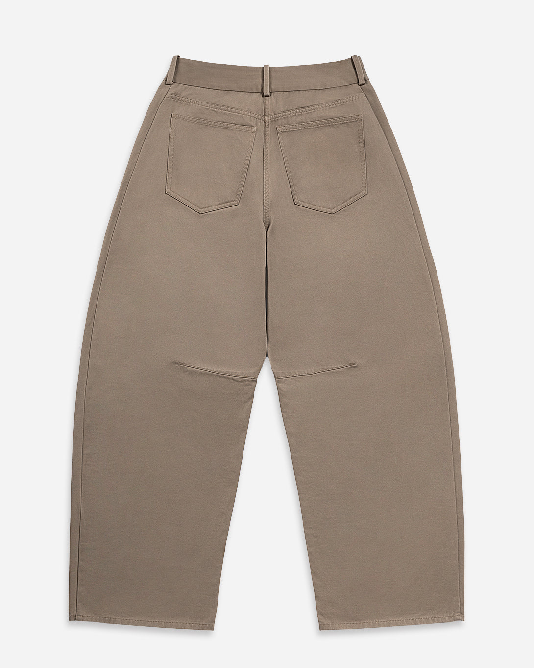 Lead Grey Round Trousers Womens Shaped Trouser Pants Wide Leg Trousers Cotton Fabric