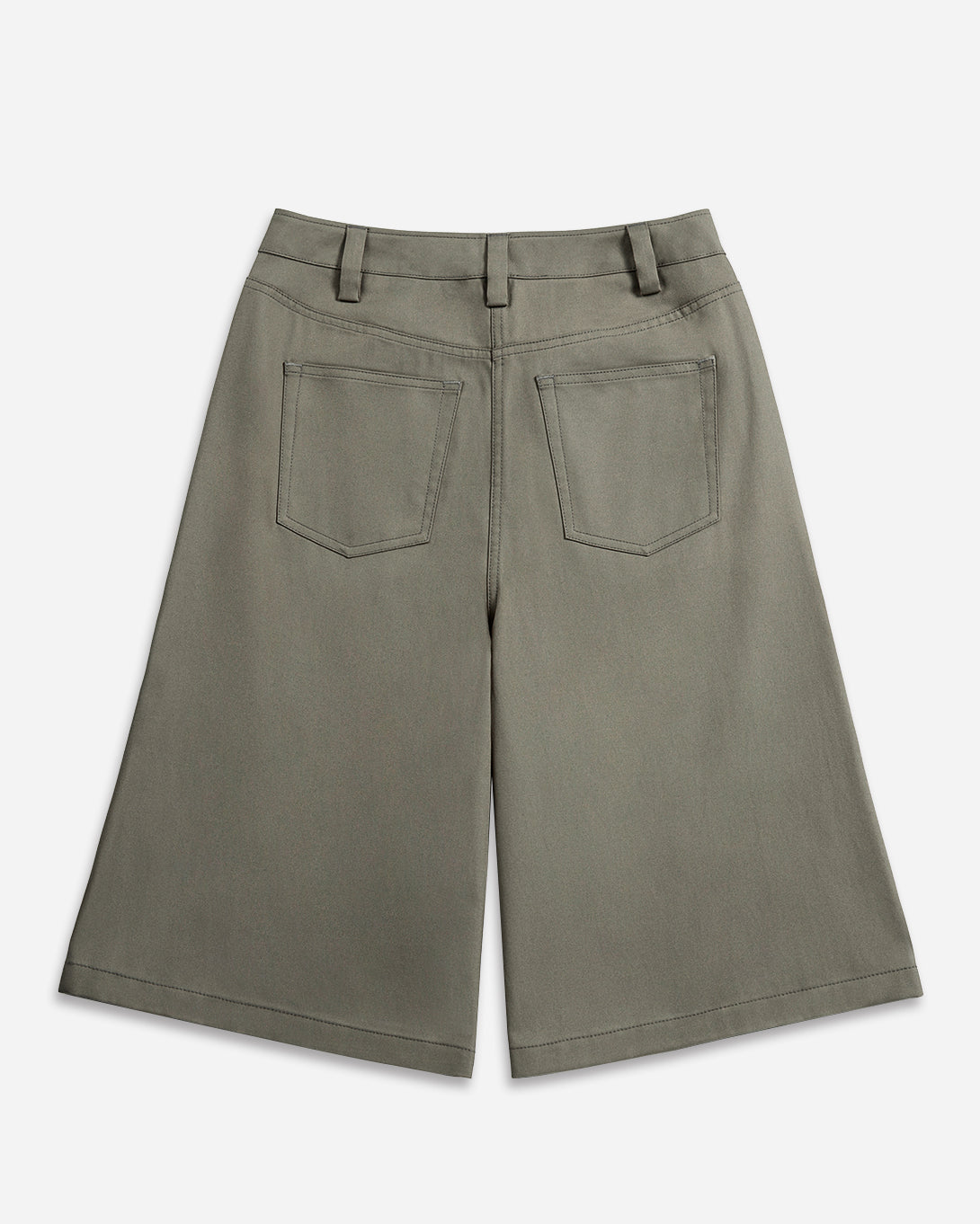 Shadow Green Side Slit City Shorts Womens Baggy Long Shorts Slit Side Feature Cotton Shorts