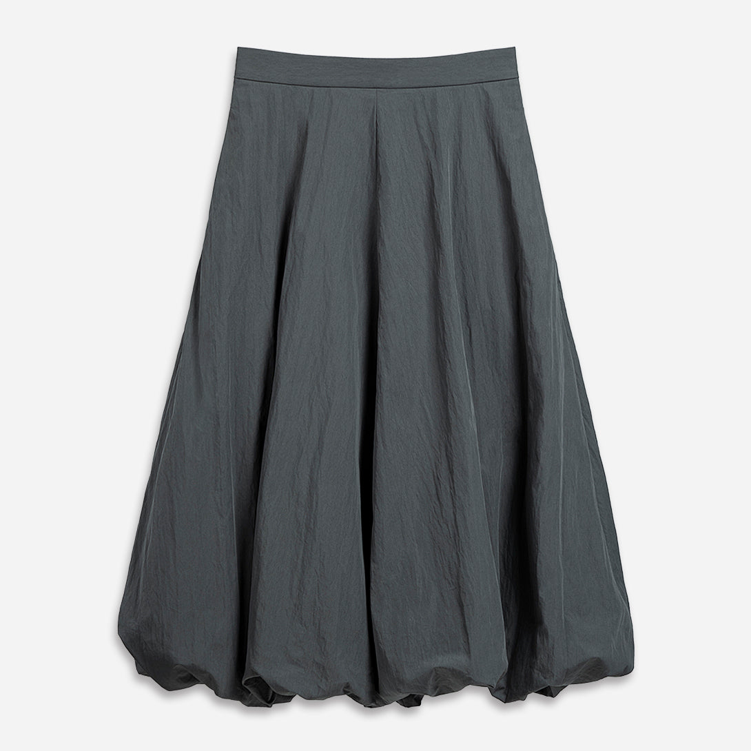 Dk Shadow Balloon Skirt Womens Long Skirt Wide Puff Skirt Textured Long Skirt