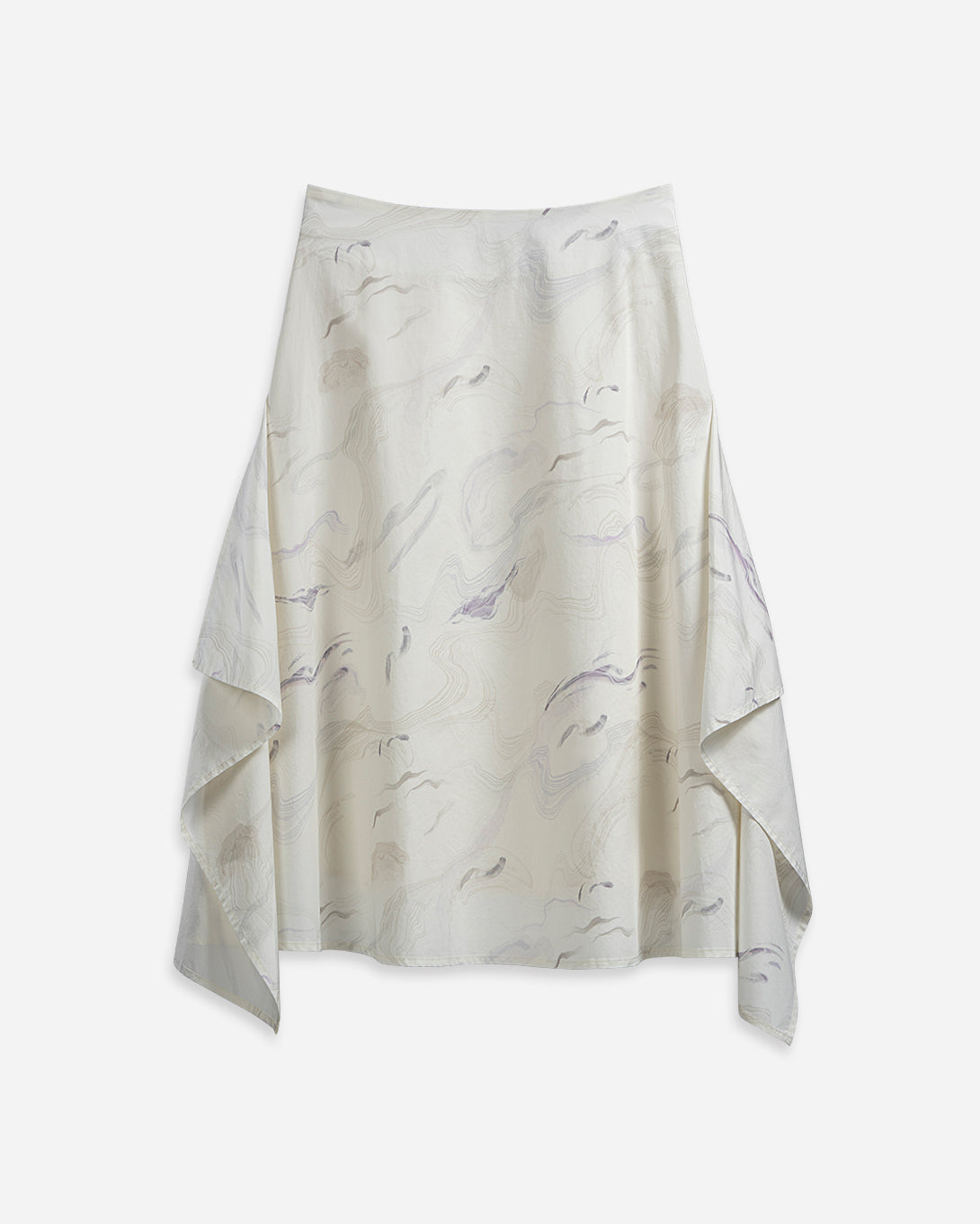 Seedpearl AOP AOP Draped Skirt Womens All Over Print Long Skirt Draped Features Skirt Womens Print Dress