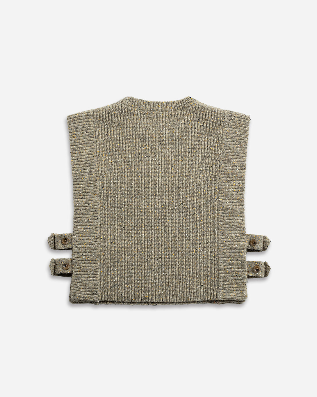 Olive Heather Cropped Boxy Sweater Vest Womens Sleeveless Sweater Top Wool Cashmere Top