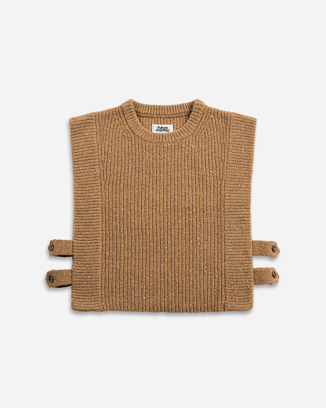 Amberglow Heather Cropped Boxy Sweater Vest Womens Sleeveless Sweater Top Wool Cashmere Top