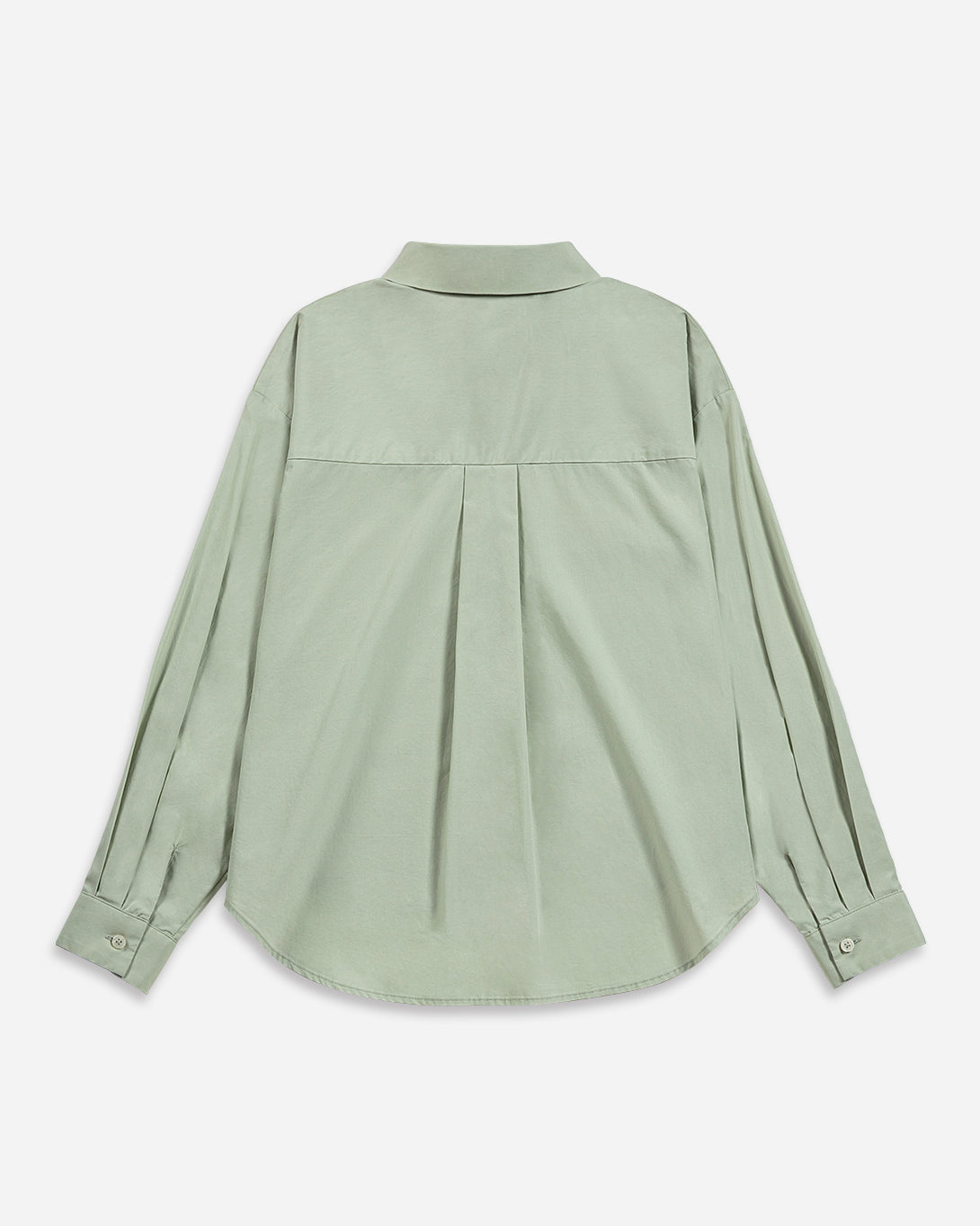 Mineral Grey Crop Boxy Shirt Womens Button Up Cotton Casual Shirt Long Sleeve Dress Shirt Collared Cropped