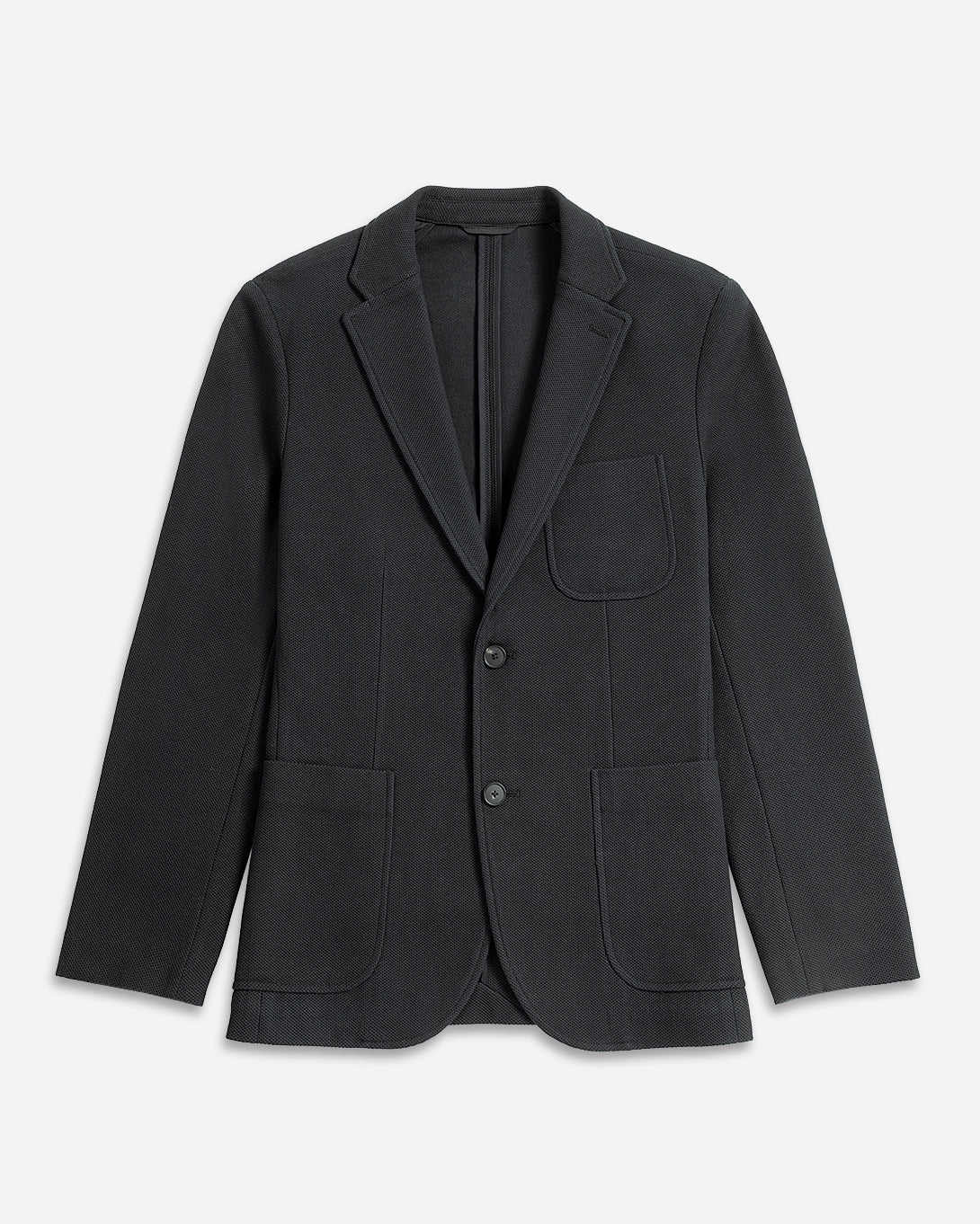 Black Perry Honeycomb Knit Blazer Mens Structured Stretch Blazer Texture Honeycomb Knit Casua Blazer Sports Jacket Single Breasted Coat