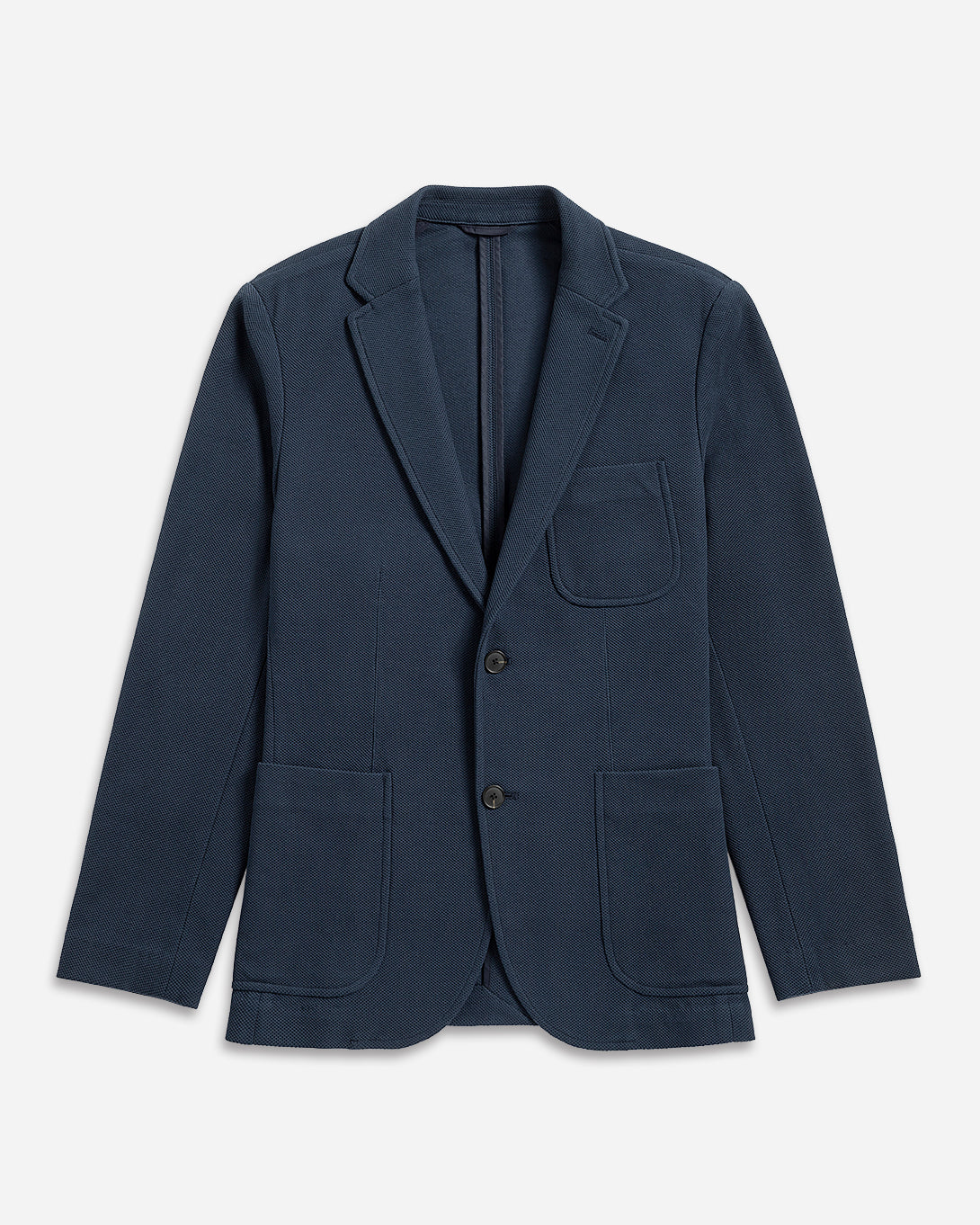 Dk Navy Perry Honeycomb Knit Blazer Mens Structured Stretch Blazer Texture Honeycomb Knit Casua Blazer Sports Jacket Single Breasted Coat
