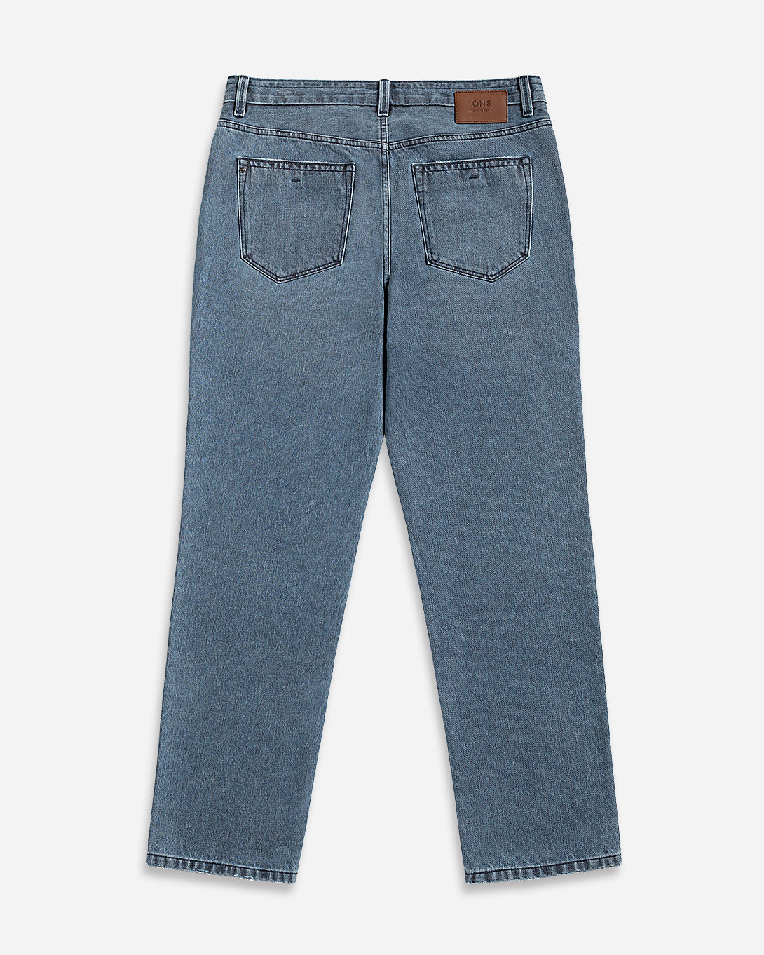 Mid Indigo Missions Denim Jeans Mens Straight Fit Relaxed Jeans Faded Denim Construction Vintage Feel Indigo Denim