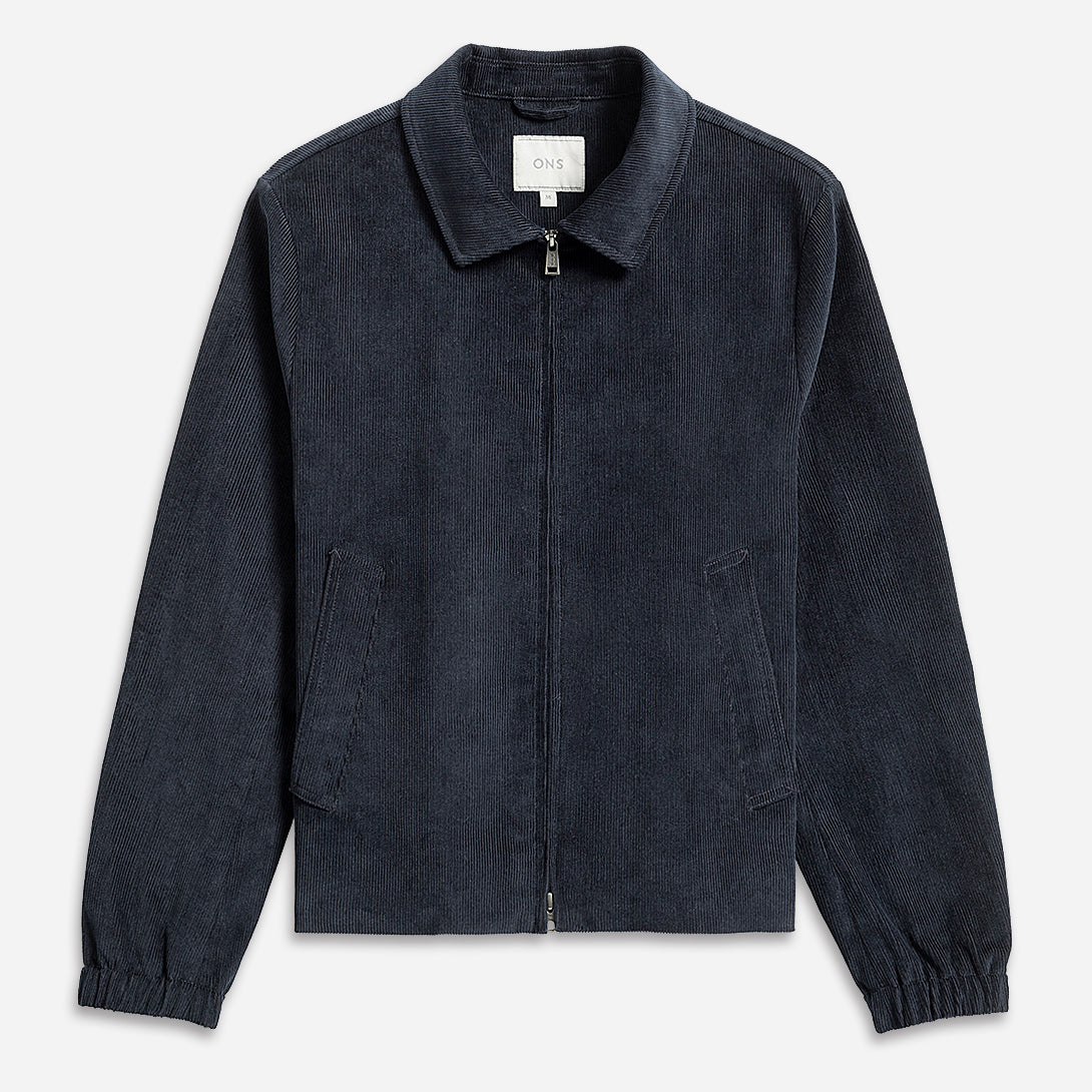 Dk Navy Connor Corduroy Jacket Mens Corduroy Zip Up Jacket Light Outerwear Soft Brushed Corduroy