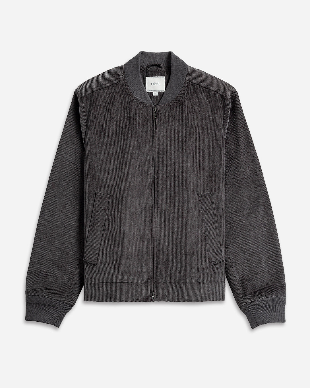 Dk Charcoal Dominic Corduroy Jacket Mens Corduroy Bomber Jacket Zip Up Cropped Jacket