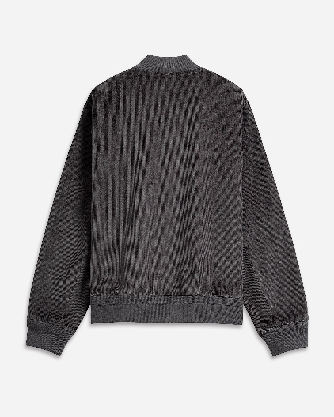 Dk Charcoal Dominic Corduroy Jacket Mens Corduroy Bomber Jacket Zip Up Cropped Jacket