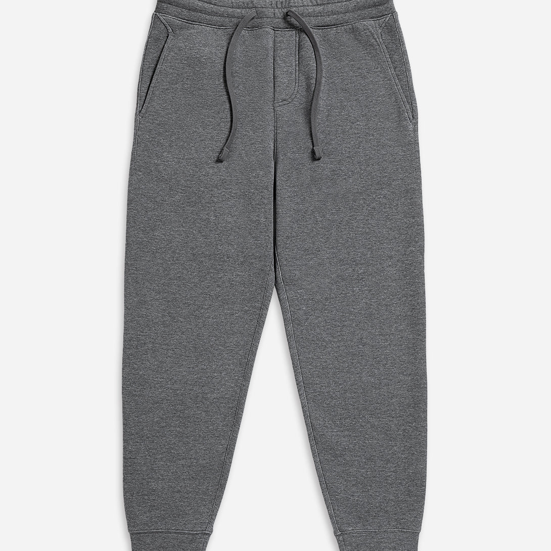 Dk Charcoal Heather Bklyn Scuba Jogger Mens Drawstring Jogger Elastic Waistband Soft Comfy Loungewear Sweatpants