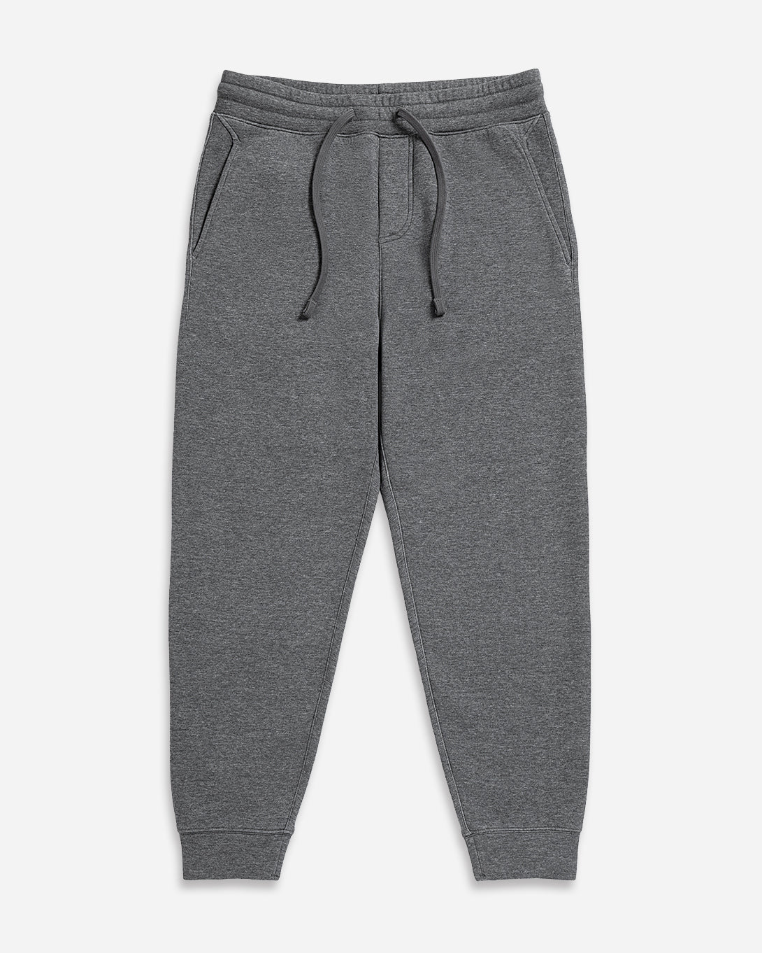 Dk Charcoal Heather Bklyn Scuba Jogger Mens Drawstring Jogger Elastic Waistband Soft Comfy Loungewear Sweatpants
