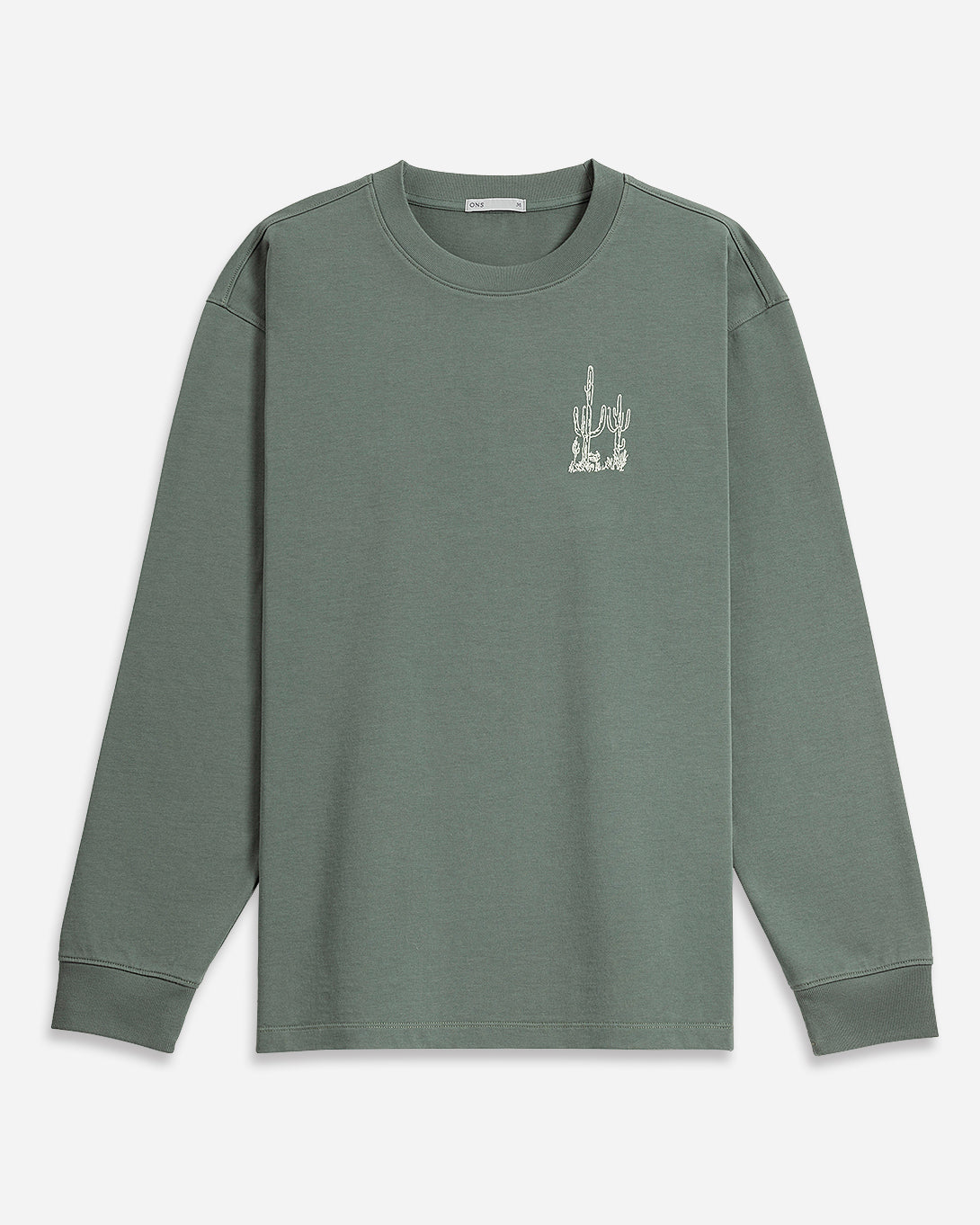 Stormy Sea Angelo Printed Tee Mens Long Sleeve Crew Neck Tee Graphic Print Shirt