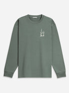 Stormy Sea Angelo Printed Tee Mens Long Sleeve Crew Neck Tee Graphic Print Shirt
