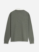 Castor Grey Lind Waffle Rugby Polo Mens Long Sleeve Polo Waffle Fabric Contrast Collar Polo Classic Long Sleeve