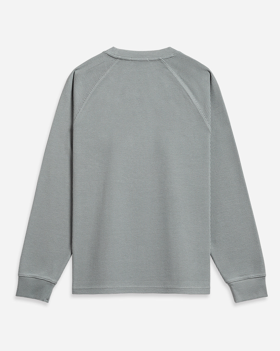 Silver Blue Deon Waffle L/S Tee Mens Raglan Sleeve Shirt Long Sleeve Waffle Shirt