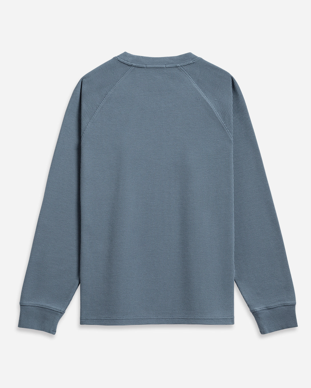 Citadel Blue Deon Waffle L/S Tee Mens Raglan Sleeve Shirt Long Sleeve Waffle Shirt