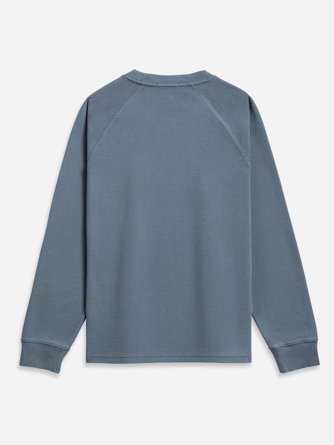Citadel Blue Deon Waffle L/S Tee Mens Raglan Sleeve Shirt Long Sleeve Waffle Shirt