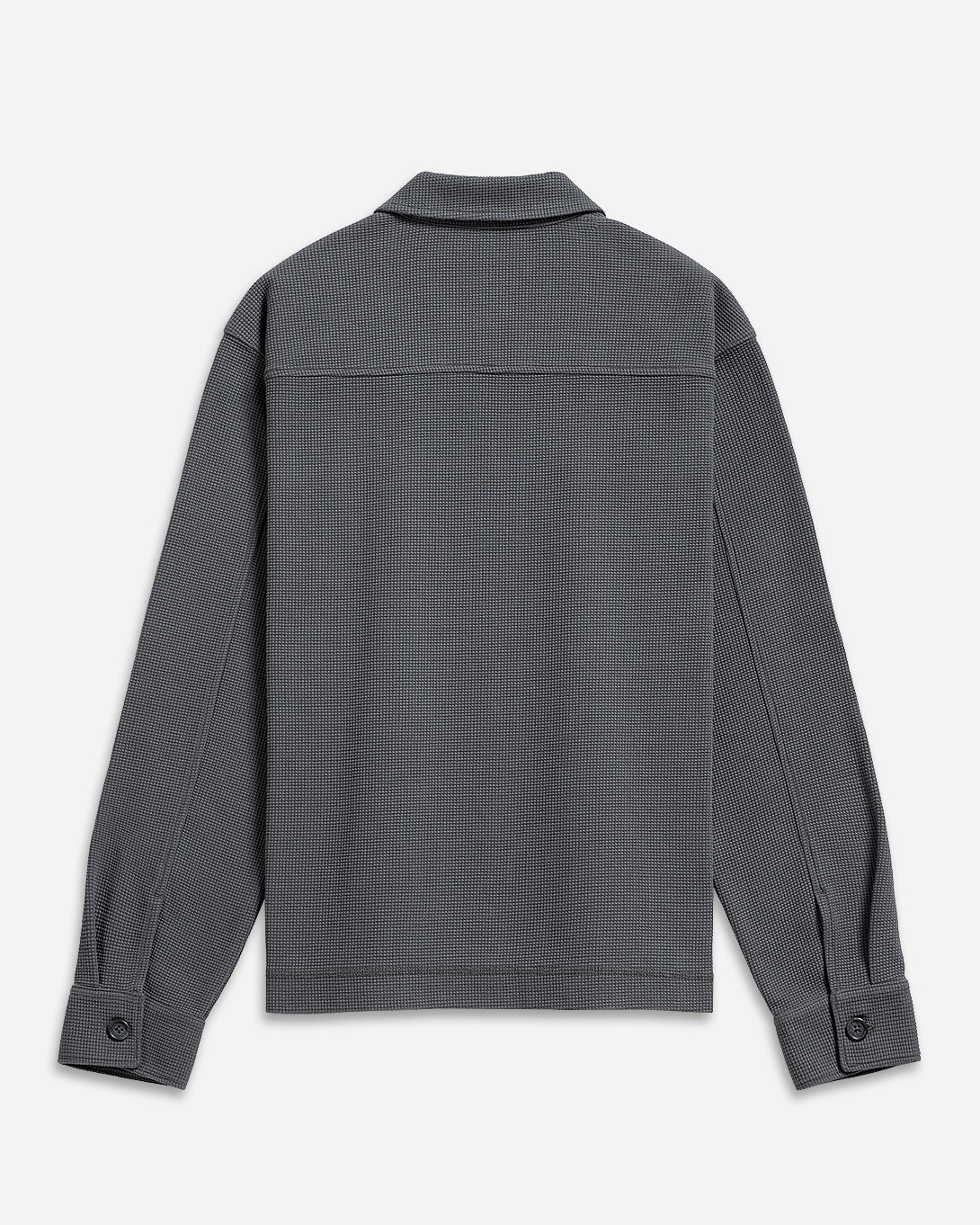 Dk Shadow Beacon Waffle L/S Shirt Blue button-up shirt mens knit long sleeve shirt collared button up shirt