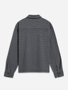 Dk Shadow Beacon Waffle L/S Shirt Blue button-up shirt mens knit long sleeve shirt collared button up shirt