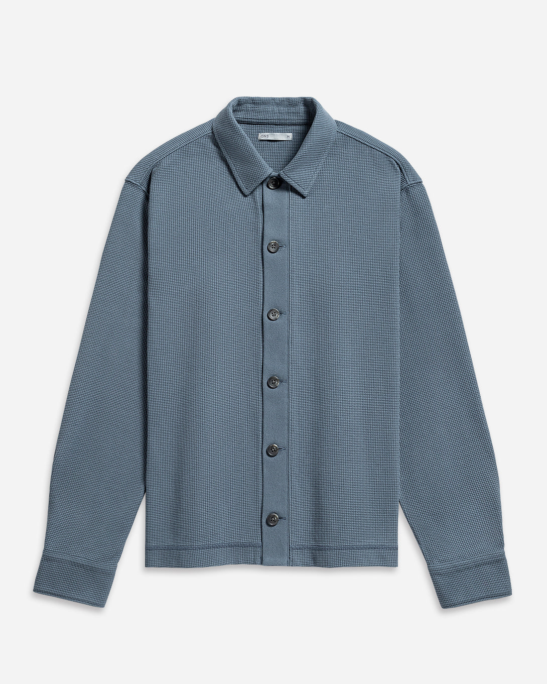 Citadel Blue Beacon Waffle L/S Shirt Blue button-up shirt mens knit long sleeve shirt collared button up shirt