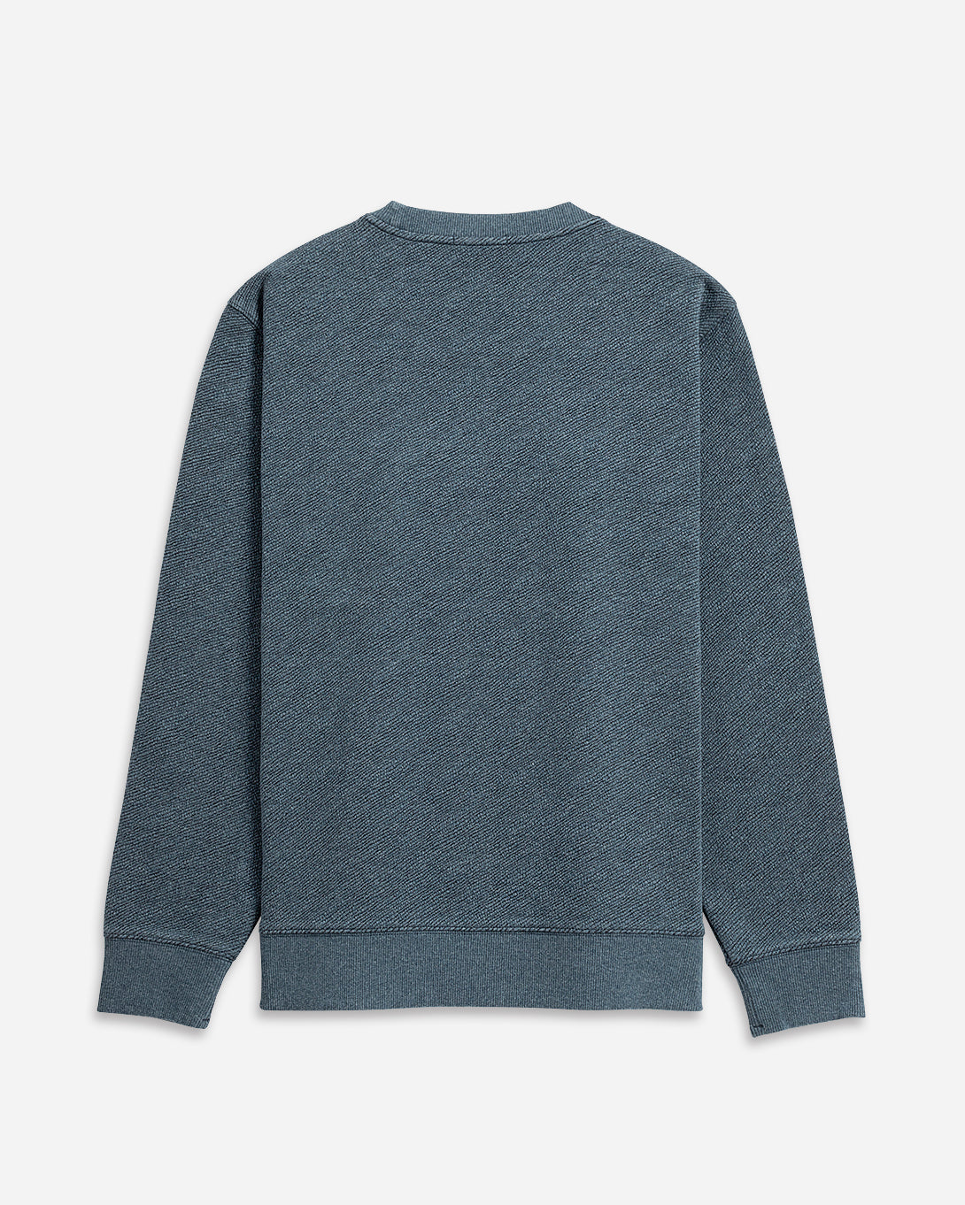 Yale Blue Heather Deon Jacquard Sweatshirt Mens Pullover Sweatshirt Soft Heather Comfort Solid Grey Long Sleeve