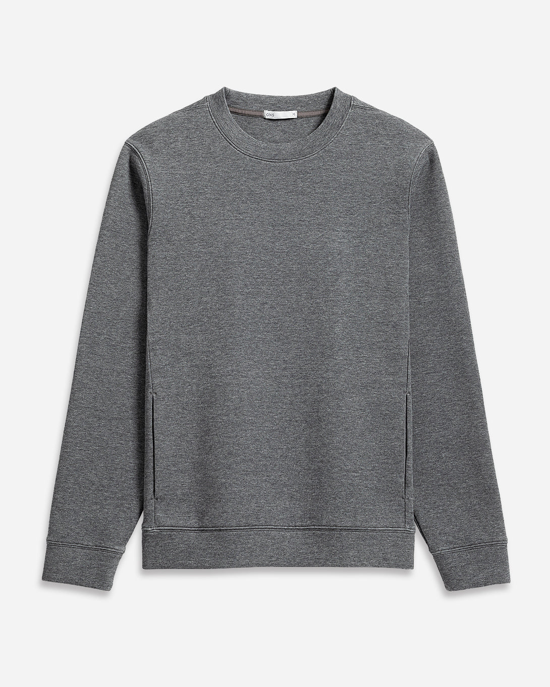 Dk Charcoal Heather Astor Scuba Sweatshirt Mens Crew Neck Pullover Sweatshirt Soft Long Sleeve Stretch Pullover