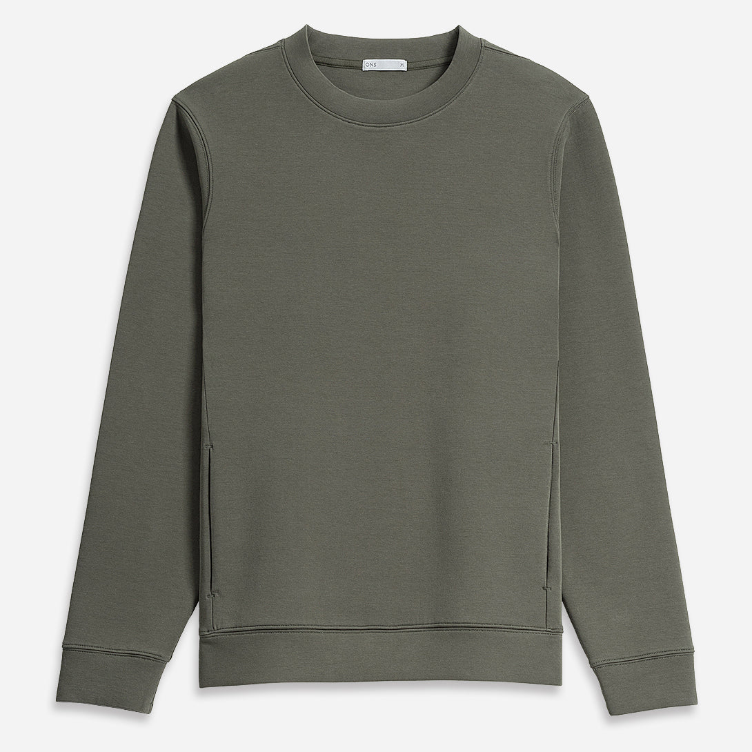 Forest Night Astor Scuba Sweatshirt Mens Crew Neck Pullover Sweatshirt Soft Long Sleeve Stretch Pullover