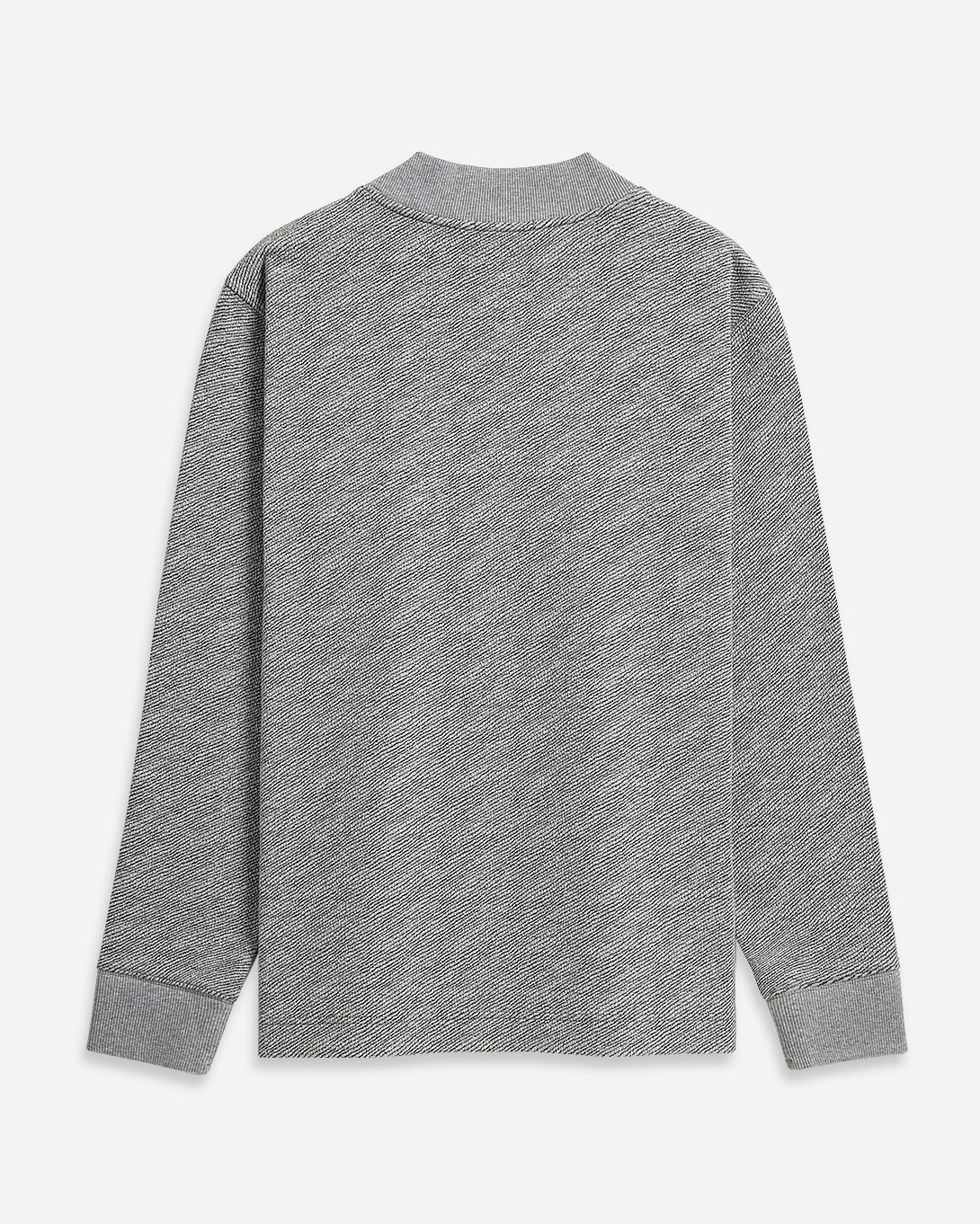 Grey Heather Byron Jacquard Cardigan Mens Cardigan Soft Heather Texture Button Up Long Sleeve Knit Cardigan