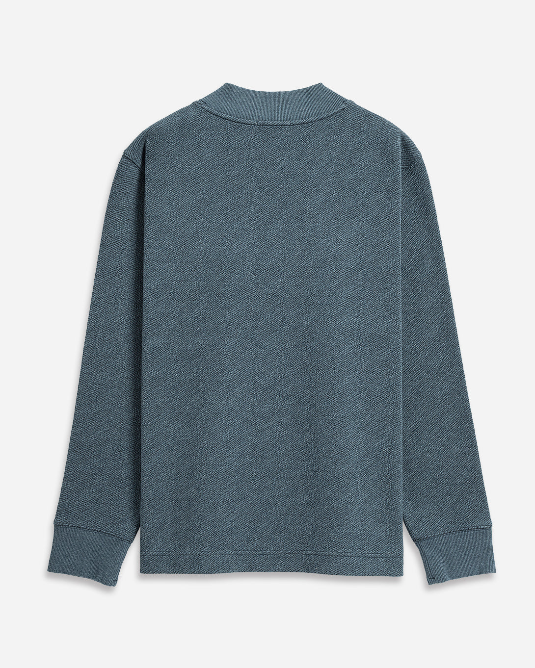 Yale Blue Heather Byron Jacquard Cardigan Mens Cardigan Soft Heather Texture Button Up Long Sleeve Knit Cardigan