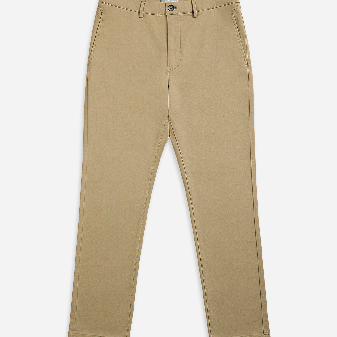 Earthy Khaki Rider Stretch Chino Mens Casual Chino Comfort Stretch Pant Tapered Fit Work Pant Cotton Spandex Blend Pants