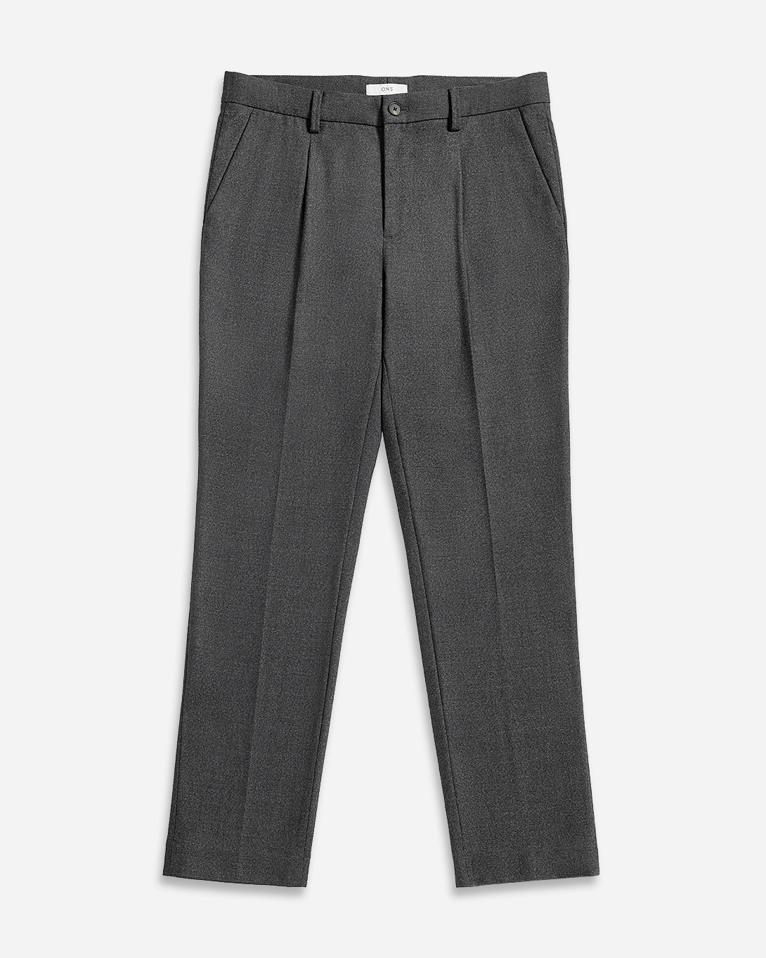 Dk Charcoal Heather Niles Rustic Flannel Pants Mens Pleated Trousers Soft Work Formal Pants