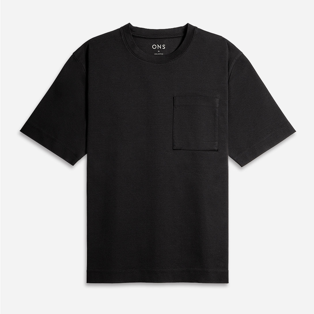Black Baseile Pocket Tee mens Relaxed Fit Tee Short Sleeve Shirt Chest Pocket Casual Shirt Athletic Stretch