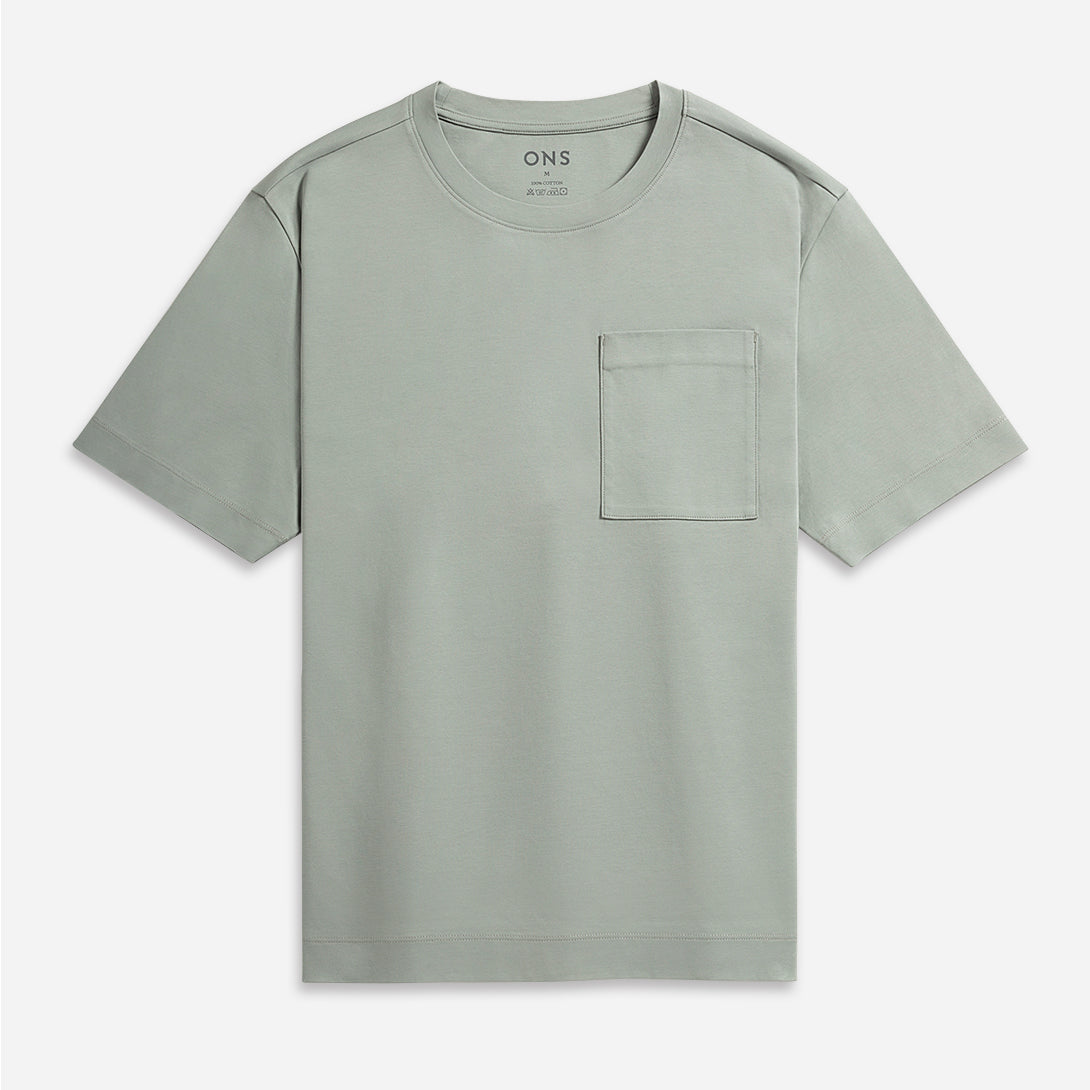 Silver Blue Baseile Pocket Tee mens Relaxed Fit Tee Short Sleeve Shirt Chest Pocket Casual Shirt Athletic Stretch