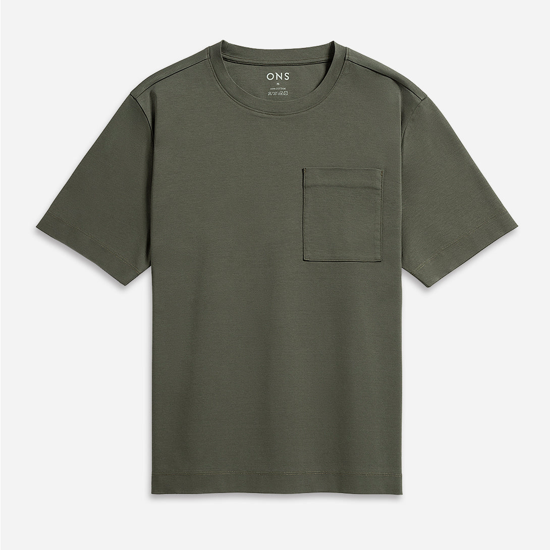 Forest Night Baseile Pocket Tee mens Relaxed Fit Tee Short Sleeve Shirt Chest Pocket Casual Shirt Athletic Stretch