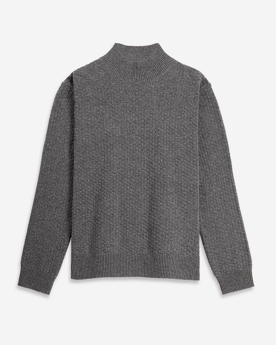 Grey Heather Acton Mock Neck Pullover Mens Wool Cashmere Mock Neck Sweater Pullover Soft