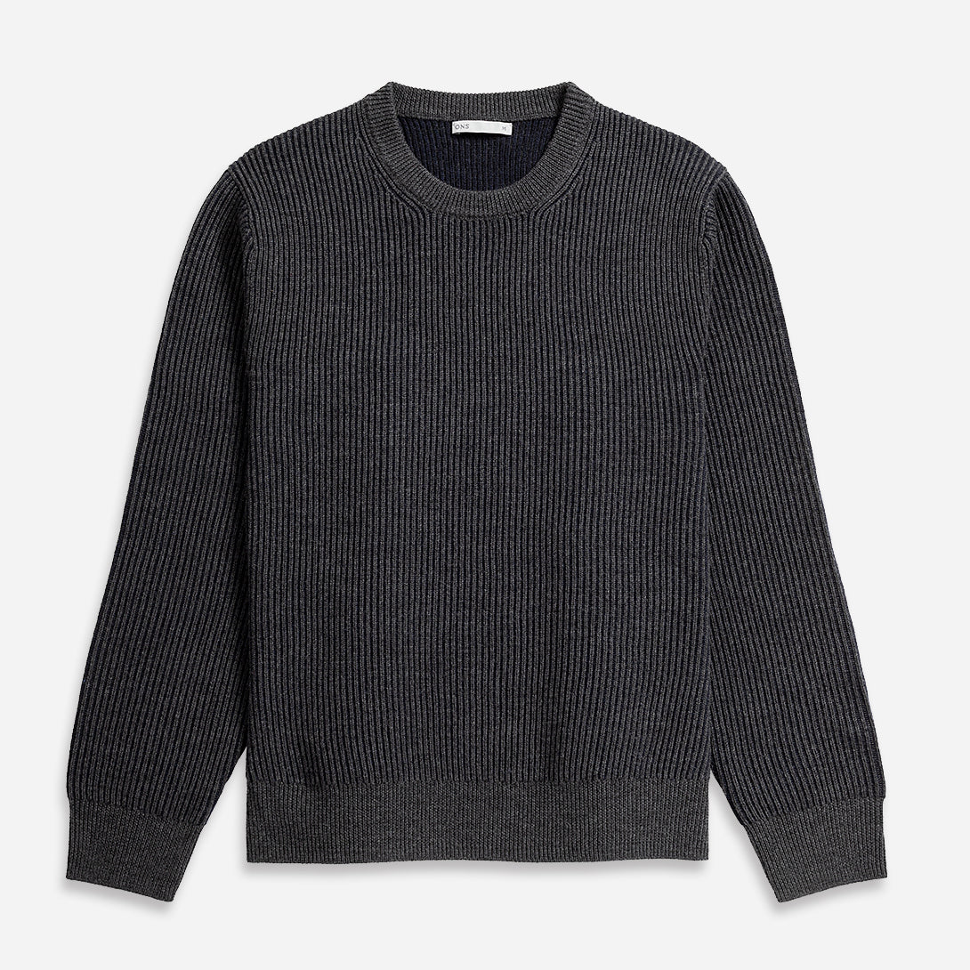 Grey Heather Chapman Crew Neck Pullover Mens Sweater Pullover Crew Neck Soft Merino Wool Sweater