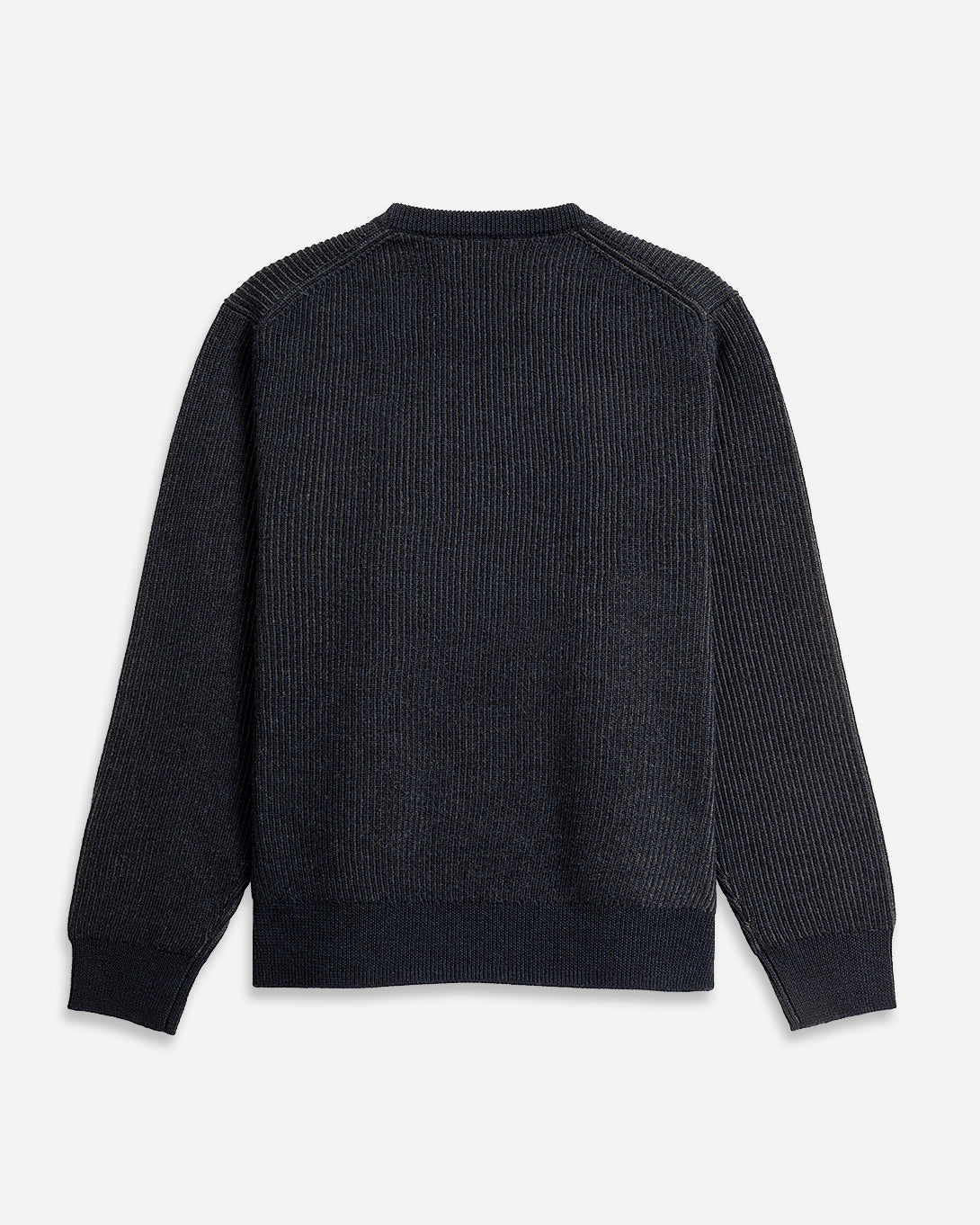 Navy Heather Chapman Crew Neck Pullover Mens Sweater Pullover Crew Neck Soft Merino Wool Sweater