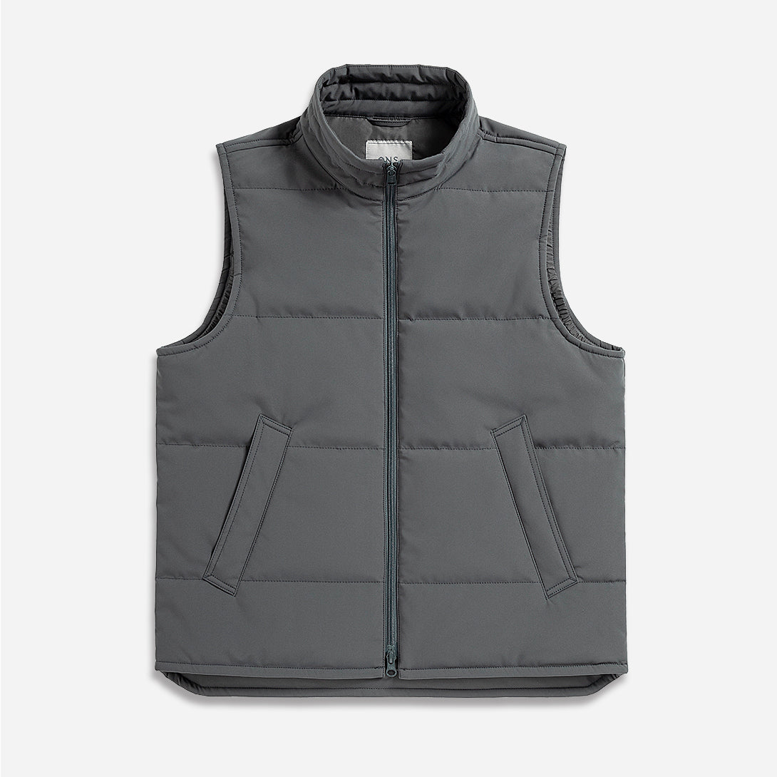 Grey Vertex Vest Mens Puffer Light Weight Vest Padded Jacket Zip Up Vest