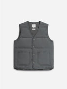 Grey Herron Vest Mens Padded Grey Vest V Neck Design Light Weight Outerwear