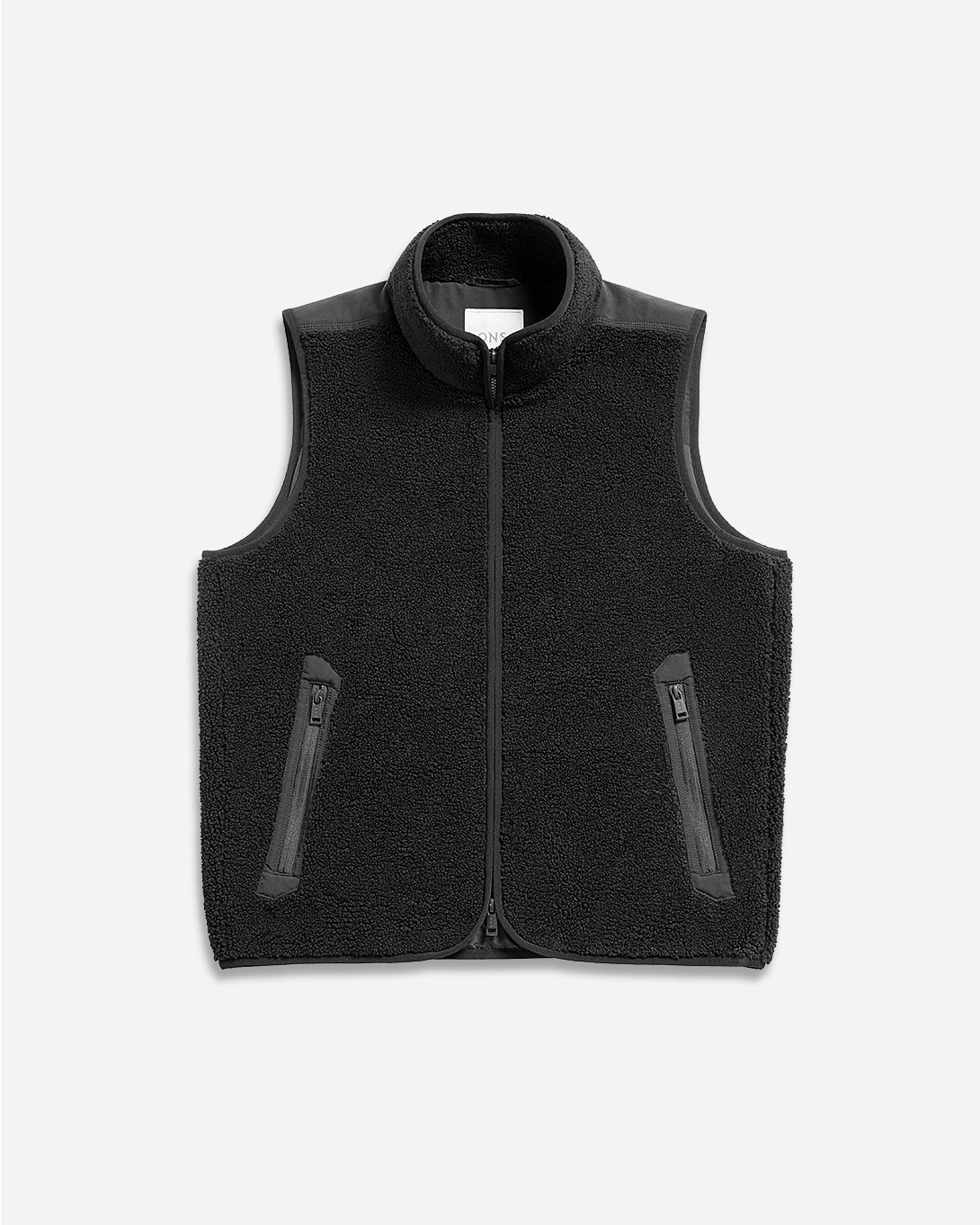 Black Thompson Sherpa Vest Mens Temperature Regulated Vest Sherpa Soft Construction Utility Zippers Outdoor Vest