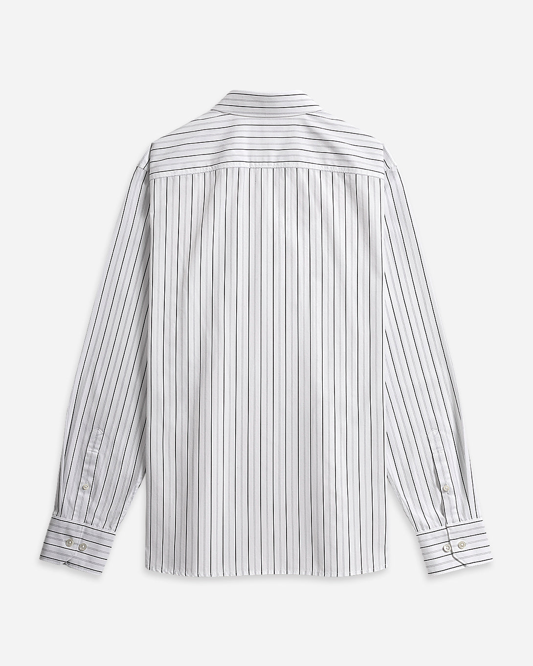 Bright White/Black Stripe Arthur Stripe Shirt Mens Cutaway Collar Shirt Striped Dress Shirt Formal Workwear Button Up Shirt Long Sleeve